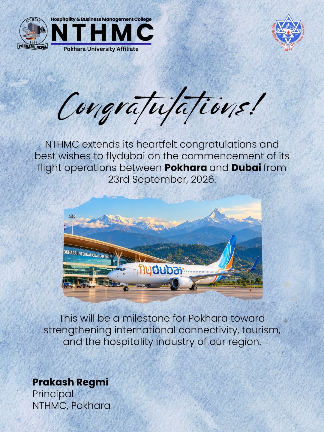 Warmest Congratulations & Best Wishes to flydubai !
